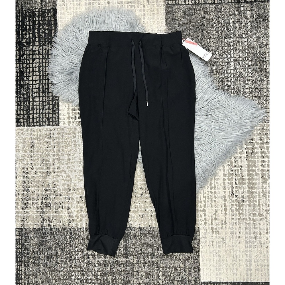 HYPE Womens Black High Waist Jogger 28" Inseam Size Large NWT ($68)
